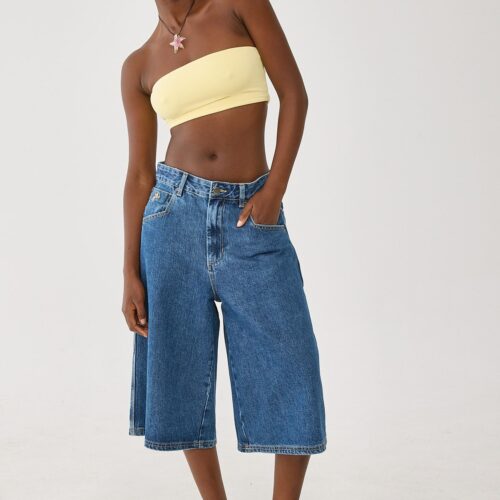 Worship Long Boy Short Worn Rinsed Blue