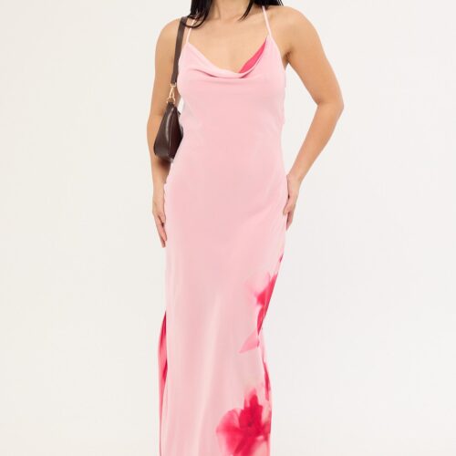 Luck & Trouble Magnolia Bloom Maxi Dress Pink Print