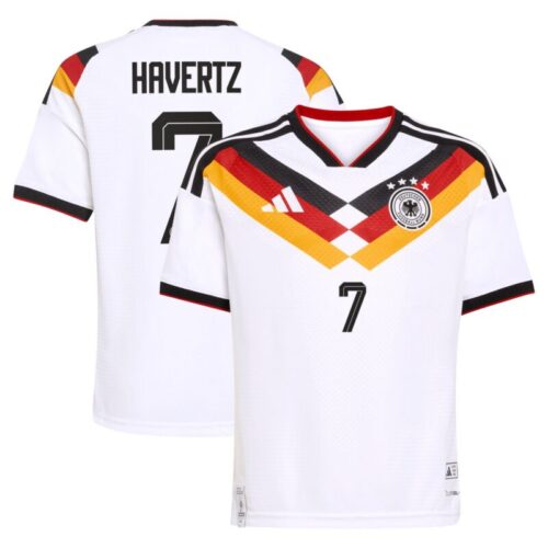 Germany National Team adidas Home Authentic Shirt 2026 – Kids with Havertz 7 printing