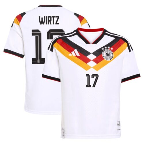 Germany National Team adidas Home Authentic Shirt 2026 – Kids with Wirtz 17 printing