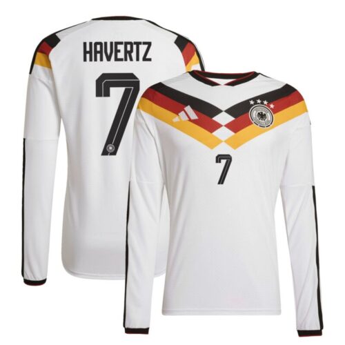 Germany National Team adidas Home Authentic Shirt 2026 – Long Sleeve with Havertz 7 printing