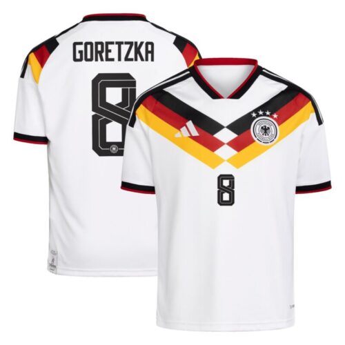 Germany National Team adidas Home Shirt 2026 – Kids with Goretzka 8 printing