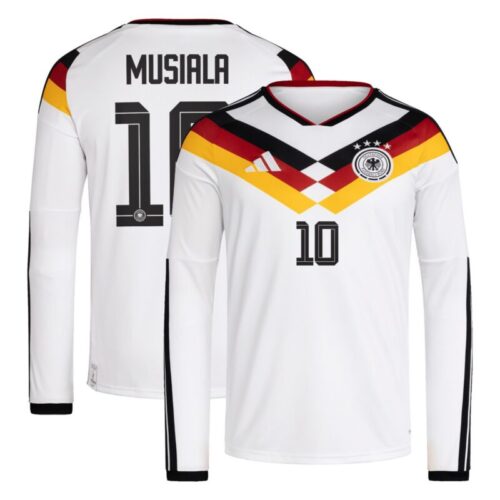 Germany National Team adidas Home Shirt 2026 – Long Sleeve with Musiala 10 printing