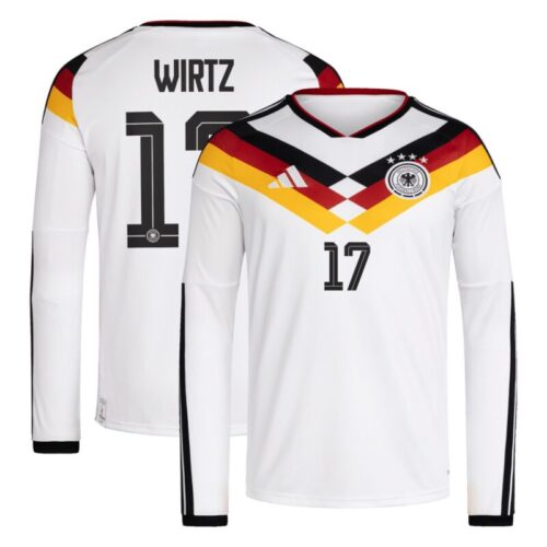 Germany National Team adidas Home Shirt 2026 – Long Sleeve with Wirtz 17 printing