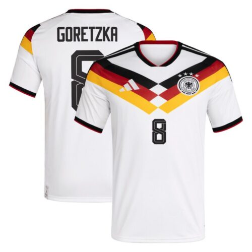 Germany National Team adidas Home Shirt 2026 with Goretzka 8 printing