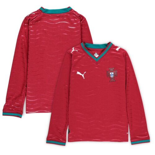 Portugal PUMA Home Shirt 2026 – Long Sleeve – Kids